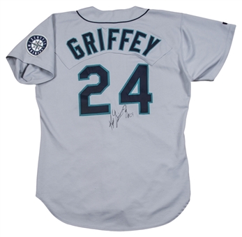 1993 Ken Griffey Jr Game Used & Signed Seattle Mariners Road Jersey (Griffey LOA & Beckett)